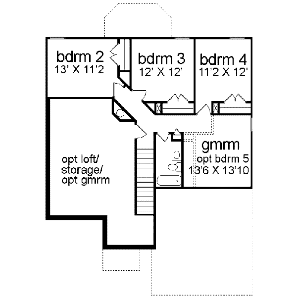 upper floor house blueprint
