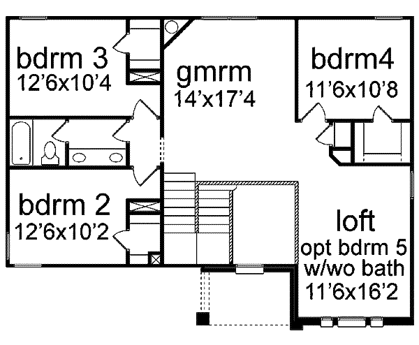 upper floor house blueprint