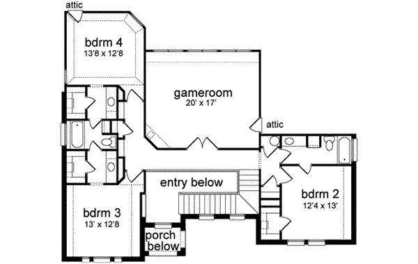 upper floor house blueprint