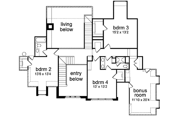 upper floor house blueprint