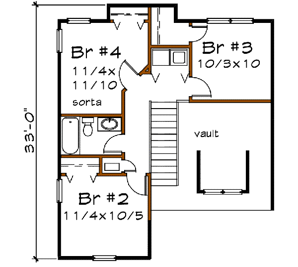 upper floor house blueprint