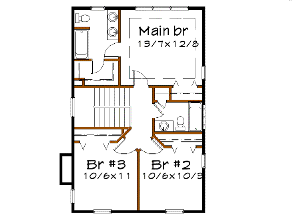 upper floor house blueprint