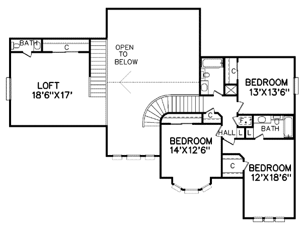 upper floor house blueprint