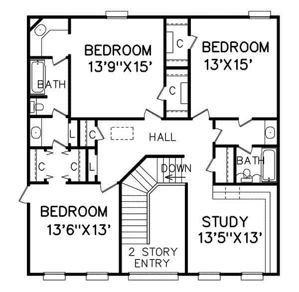 upper floor house blueprint