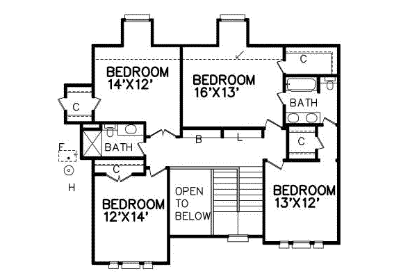 upper floor house blueprint