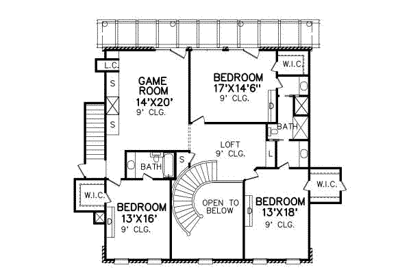 upper floor house blueprint