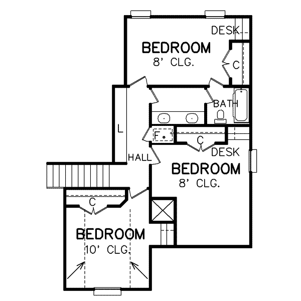 upper floor house blueprint