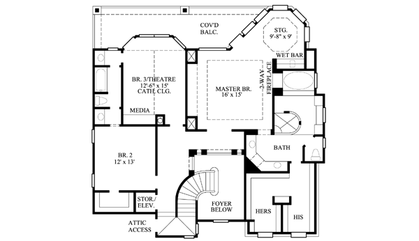 upper floor house blueprint