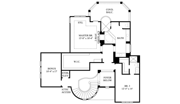 upper floor house blueprint