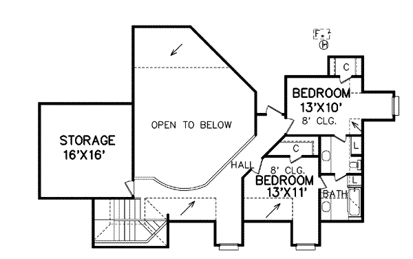 upper floor house blueprint