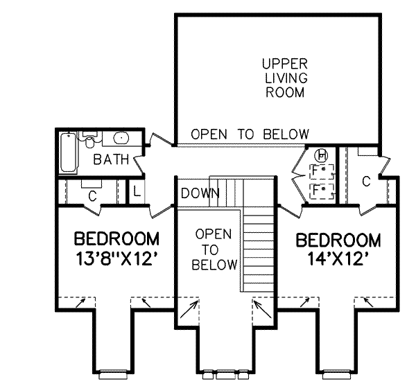upper floor house blueprint