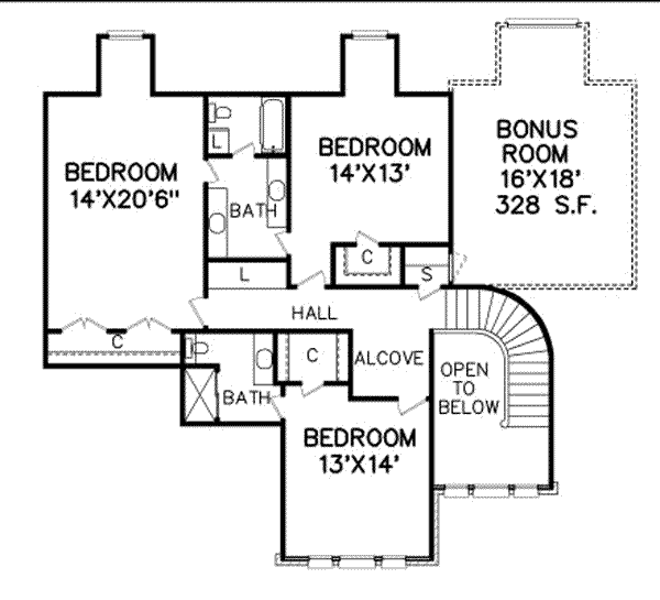 upper floor house blueprint