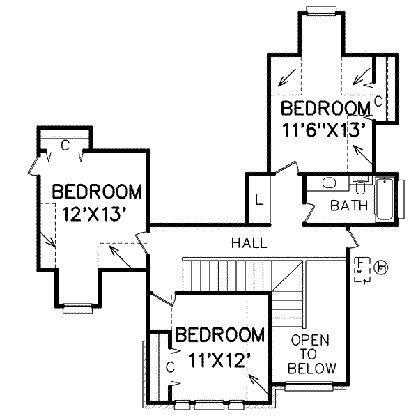upper floor house blueprint