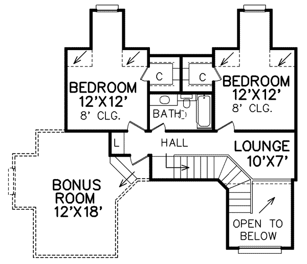 upper floor house blueprint