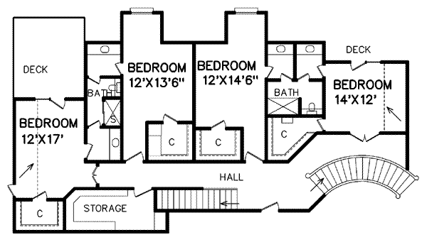 upper floor house blueprint