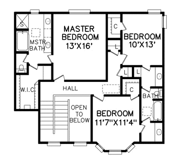 upper floor house blueprint