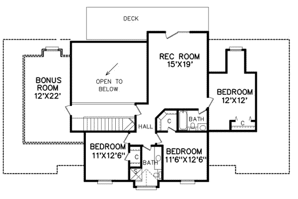 upper floor house blueprint