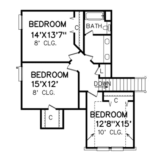 upper floor house blueprint