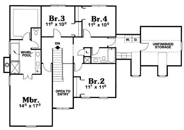 upper floor house blueprint