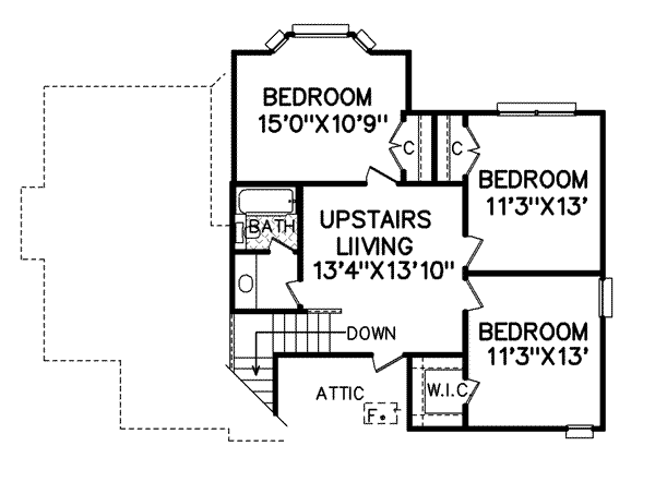 upper floor house blueprint