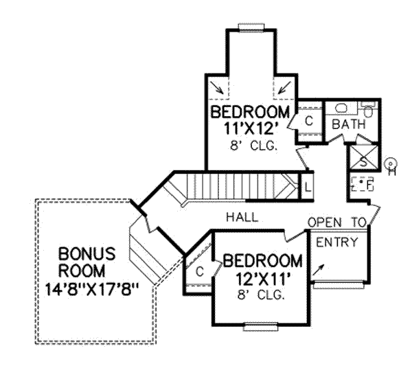 upper floor house blueprint