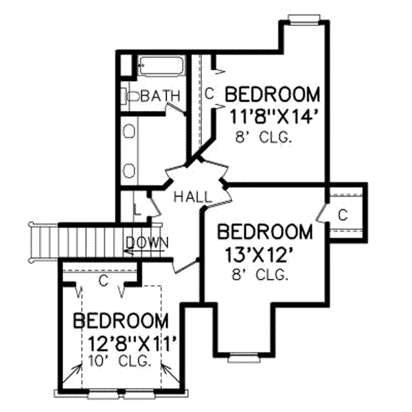 upper floor house blueprint