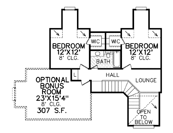 upper floor house blueprint