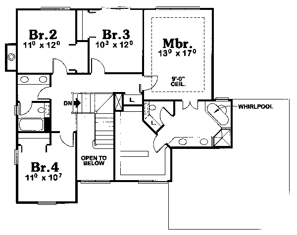 upper floor house blueprint