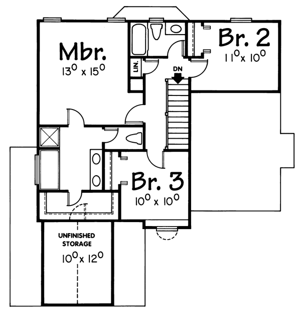 upper floor house blueprint