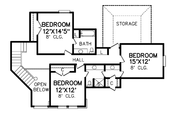 upper floor house blueprint