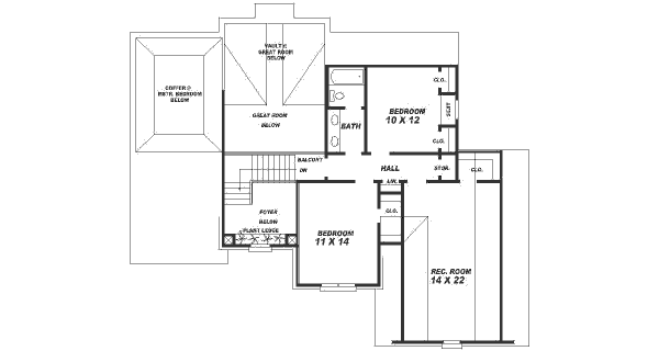 upper floor house blueprint