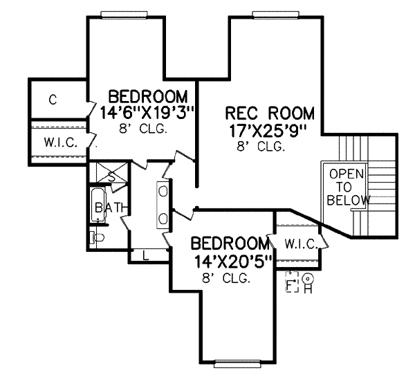 upper floor house blueprint