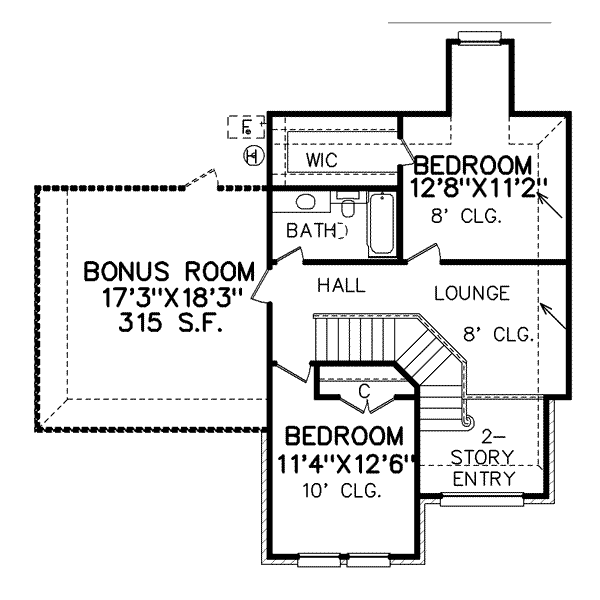 upper floor house blueprint