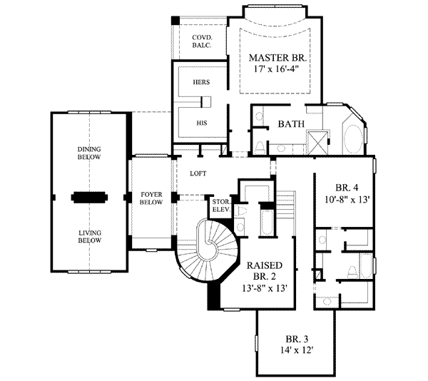 upper floor house blueprint