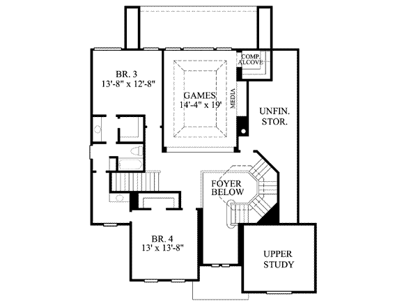 upper floor house blueprint