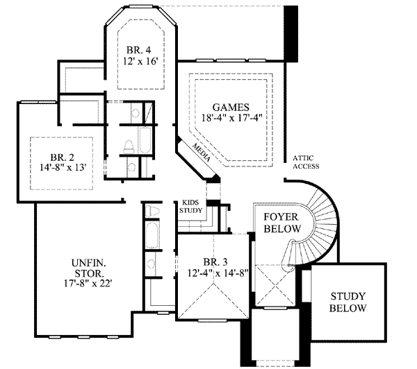 upper floor house blueprint