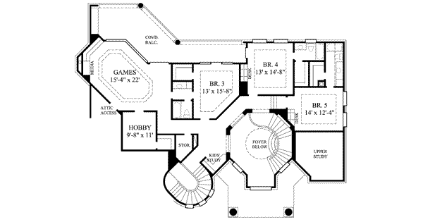 upper floor house blueprint