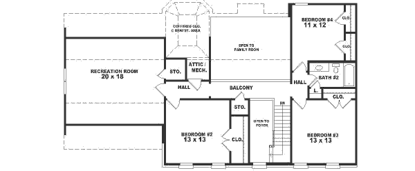upper floor house blueprint
