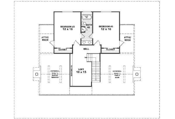 upper floor house blueprint