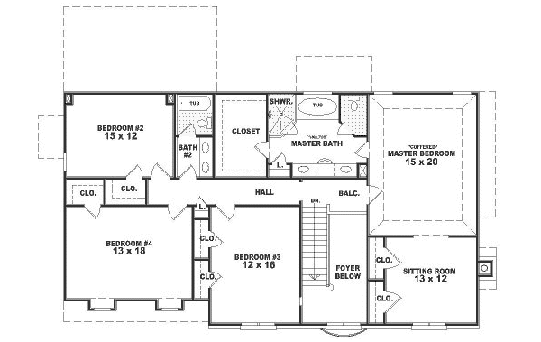 upper floor house blueprint