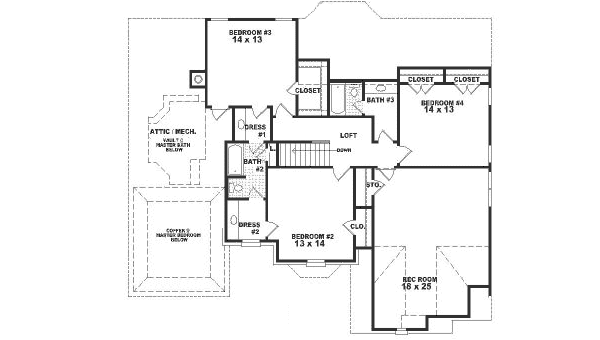 upper floor house blueprint