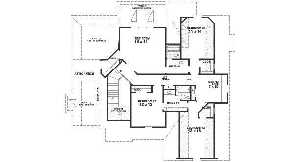 upper floor house blueprint