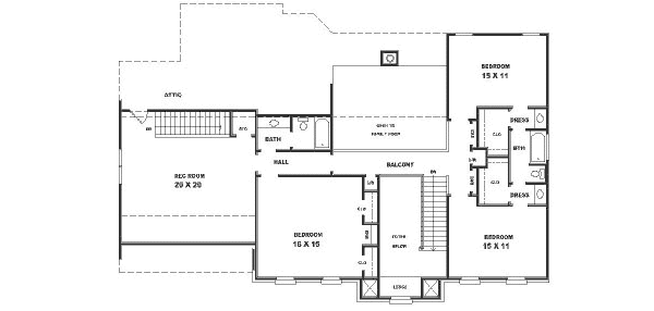 upper floor house blueprint