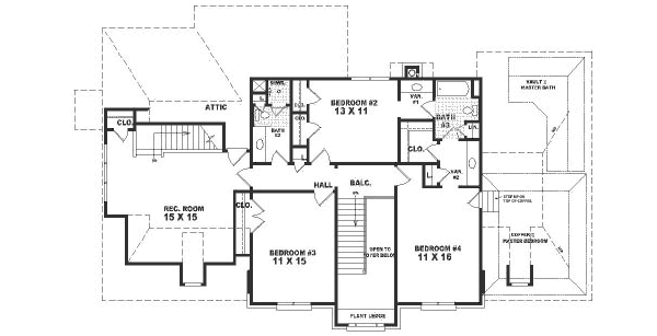 upper floor house blueprint