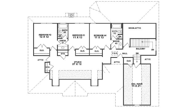upper floor house blueprint