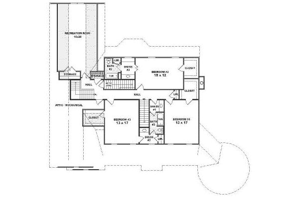 upper floor house blueprint