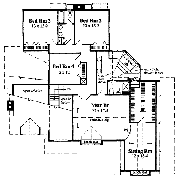 upper floor house blueprint