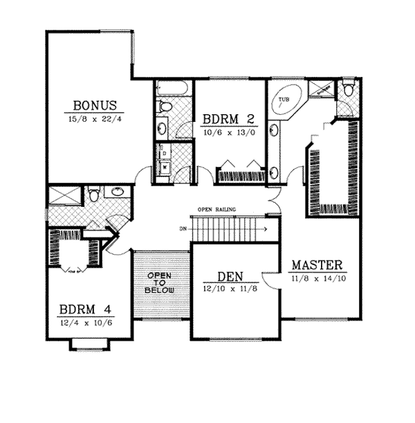 upper floor house blueprint