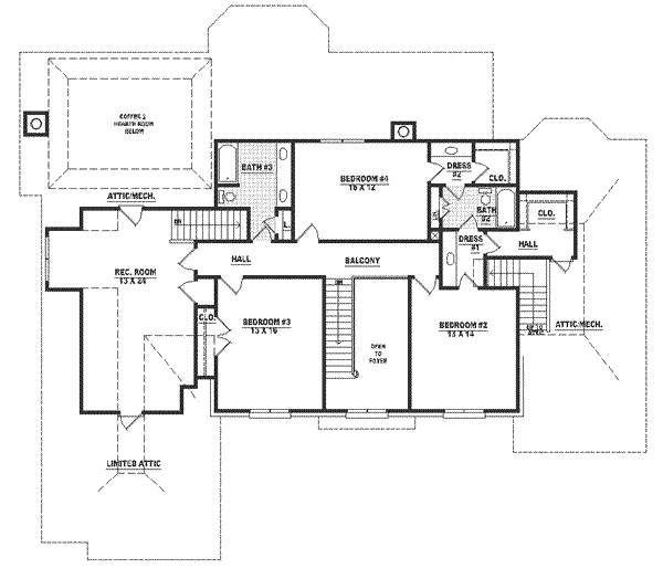 upper floor house blueprint