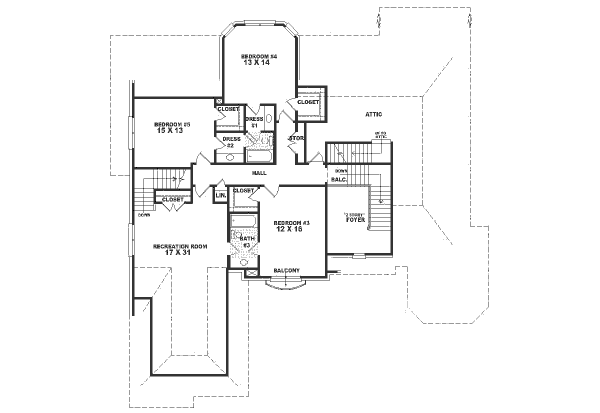 upper floor house blueprint